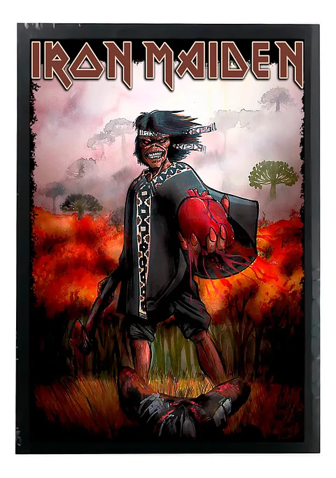 Cuadro Madera/vidrio 33x48 Iron Maiden - Ver 037