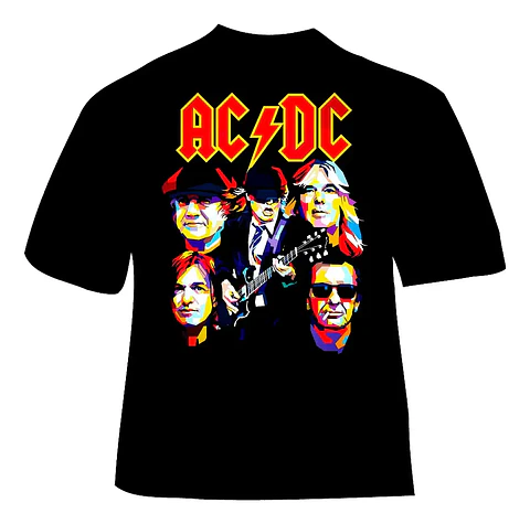 Polera Ac/dc - Ver 12 - Banda