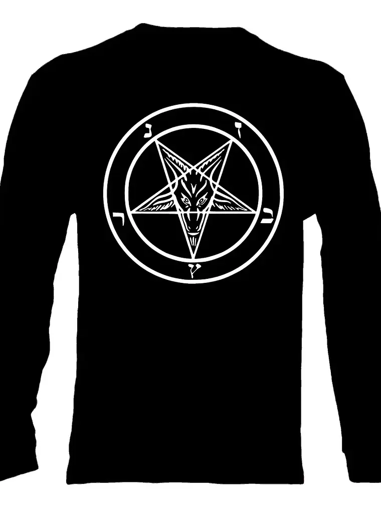 Polera Manga Larga Baphomet - Ver 06 - Vale Gamess 1