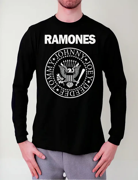 Polera Manga Larga Ramones - Ver 04 - Logo