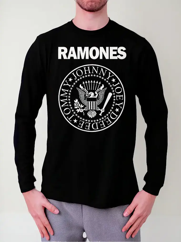 Polera Manga Larga Ramones - Ver 04 - Logo 1