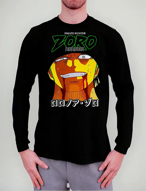 Polera Manga Larga One Piece - Zoro - Vale Gamess