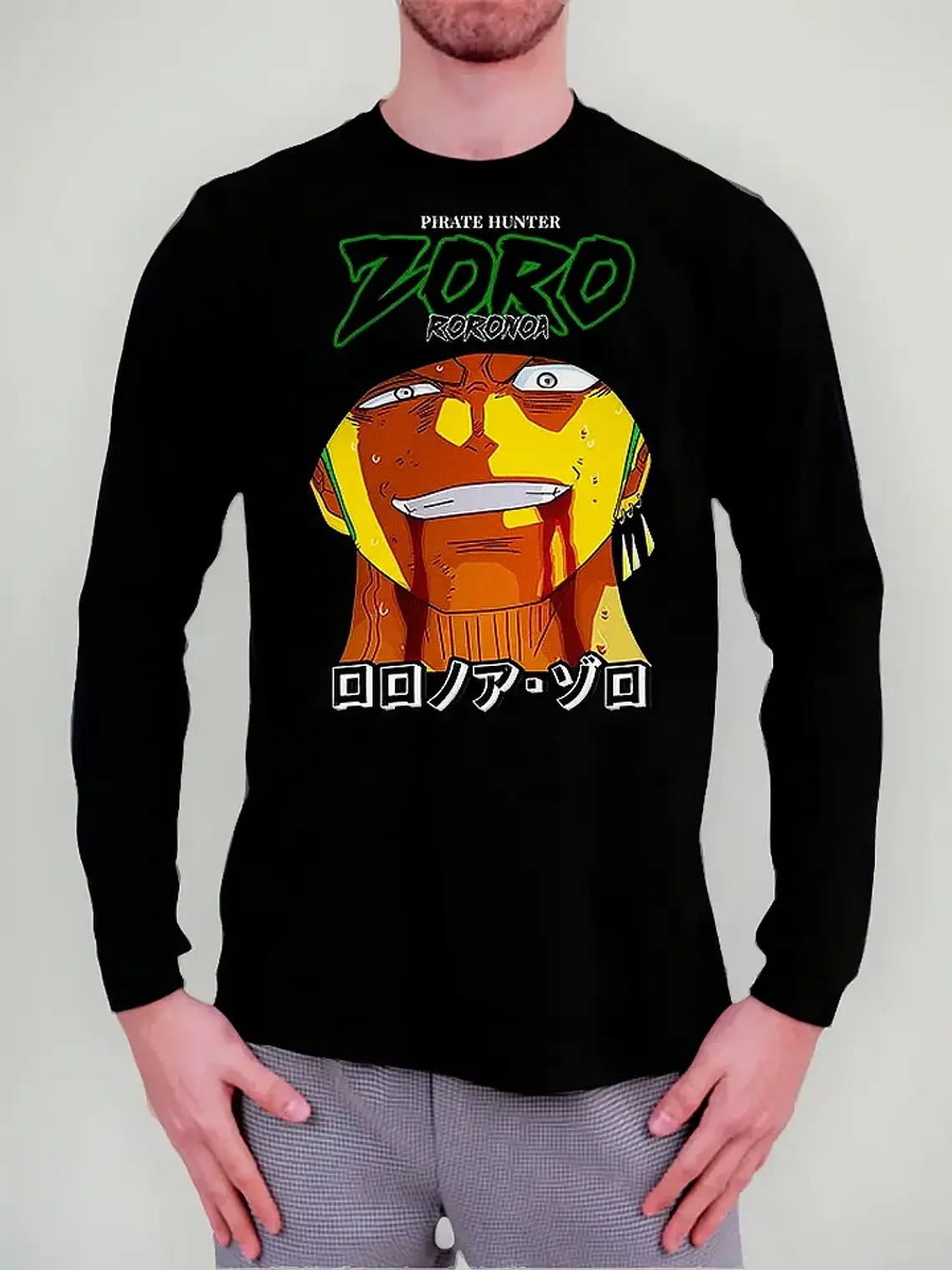 Polera Manga Larga One Piece - Zoro - Vale Gamess 1