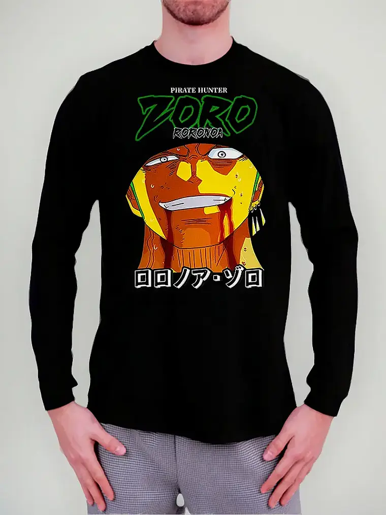 Polera Manga Larga One Piece - Zoro - Vale Gamess 1