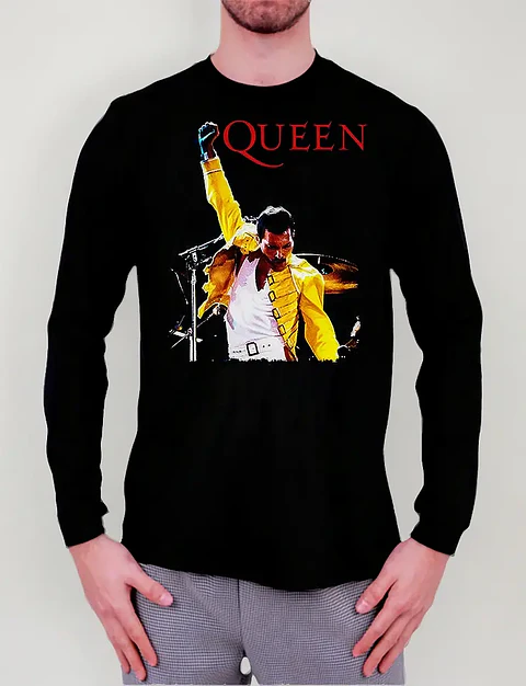 Polera Manga Larga Queen - Ver 09 - Freddie Mercury