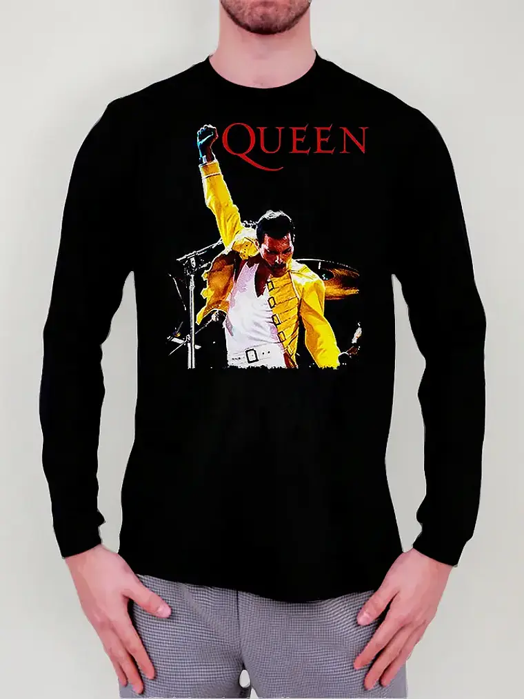 Polera Manga Larga Queen - Ver 09 - Freddie Mercury 1