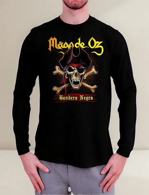 Polera Manga Larga Mago De Oz - Ver 04 - Bandera Negra