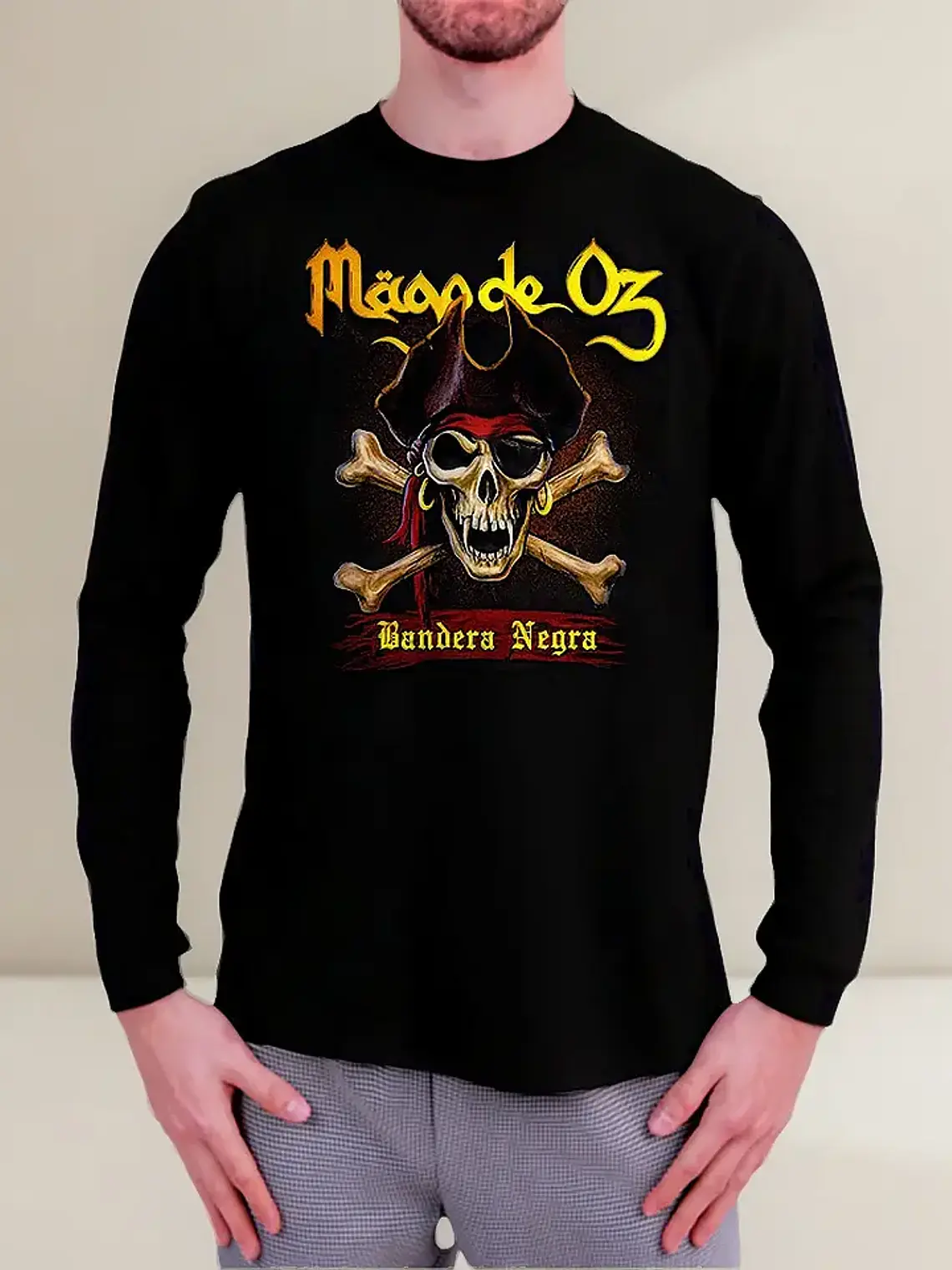 Polera Manga Larga Mago De Oz - Ver 04 - Bandera Negra 1