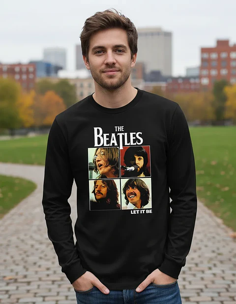 Polera Manga Larga The Beatles - Ver 05 - Let It Be