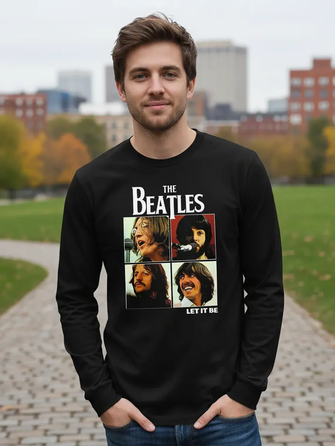 Polera Manga Larga The Beatles - Ver 05 - Let It Be 1