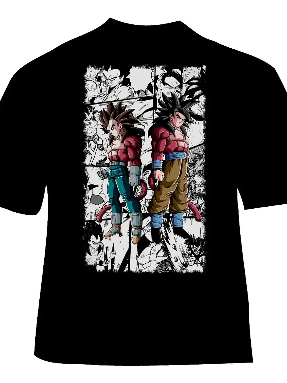 Polera Dragon Ball Gt - Ver 04 - Goku Y Vegeta Fase 4 1