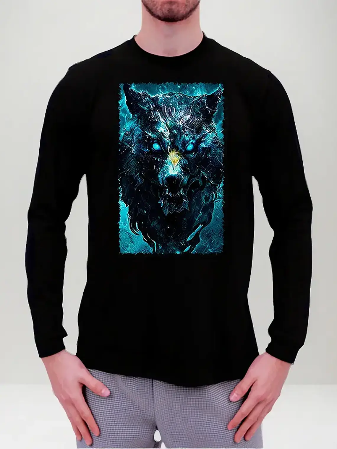 Polera Manga Larga Animales - Ver 14 - Lobo 1