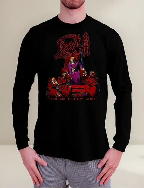 Polera Manga Larga Death - Ver 17 - Scream Bloody Gore