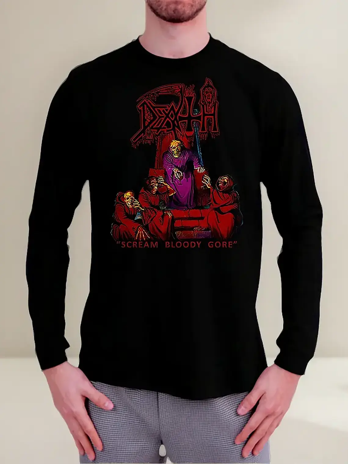 Polera Manga Larga Death - Ver 17 - Scream Bloody Gore 1