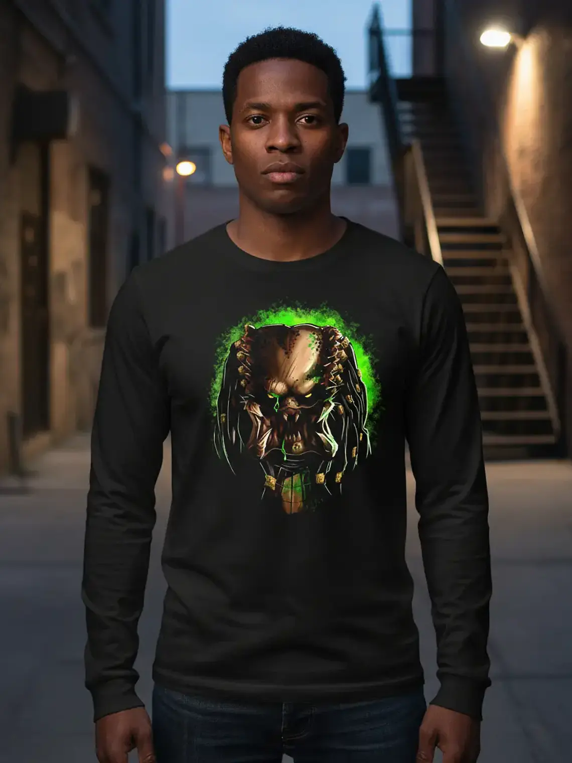 Polera Manga Larga Depredador - Ver 04 - Terror 1