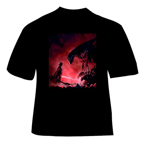 Polera Star Wars - Ver 13 - Darth Vader Vs Alien