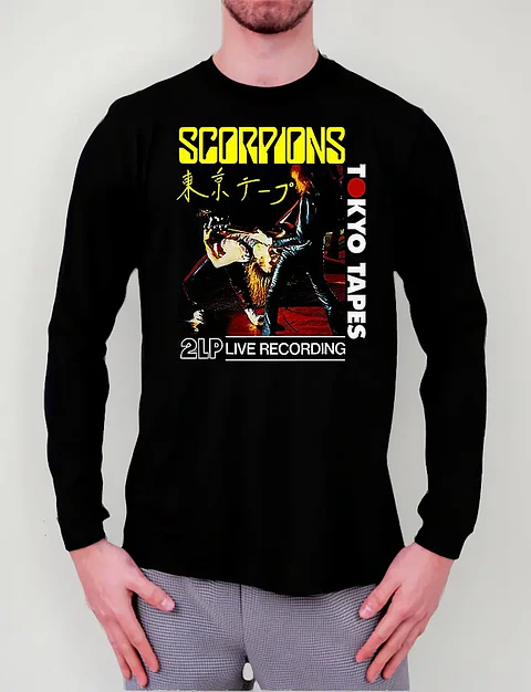 Polera Manga Larga Scorpions - Ver 09 - Live Tokyo