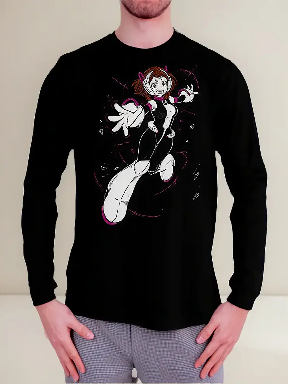 Polera Manga Larga My Hero Academia - Uraraka - Vale Gamess 1