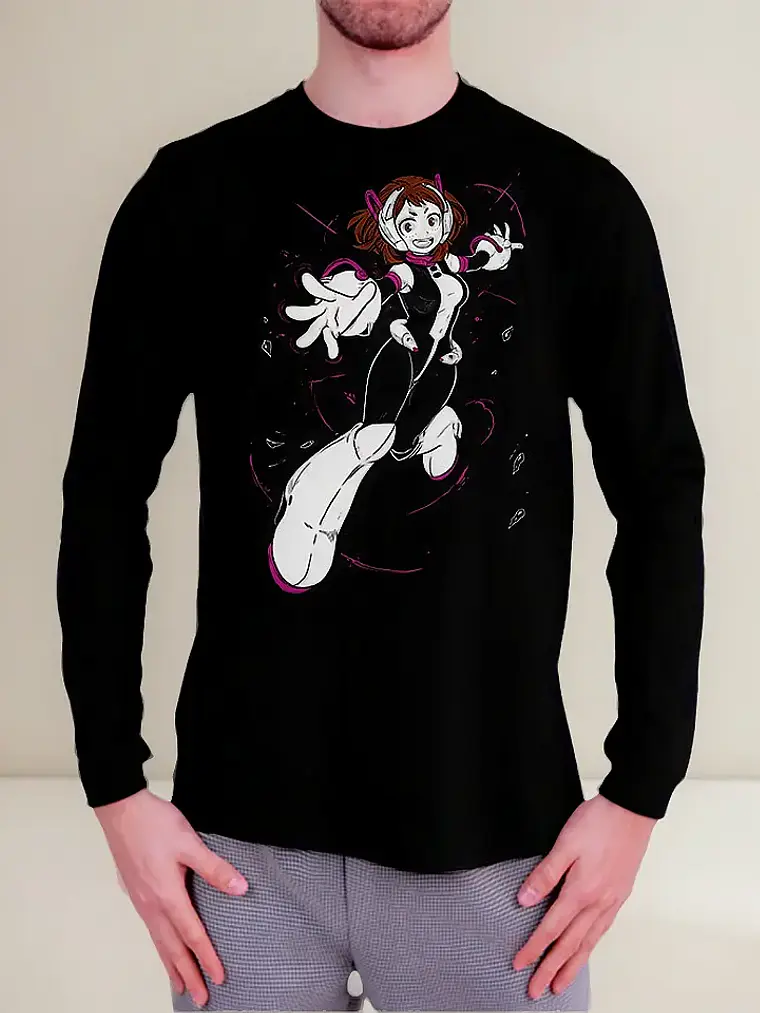 Polera Manga Larga My Hero Academia - Uraraka - Vale Gamess 1