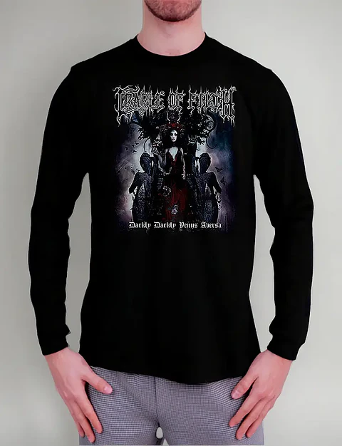 Polera Manga Larga Cradle Of Filth - Ver 16 - Darkly, Darkly