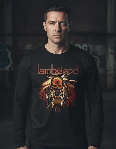 Polera Manga Larga Lamb Of God - Ver 06 - Vale Gamess