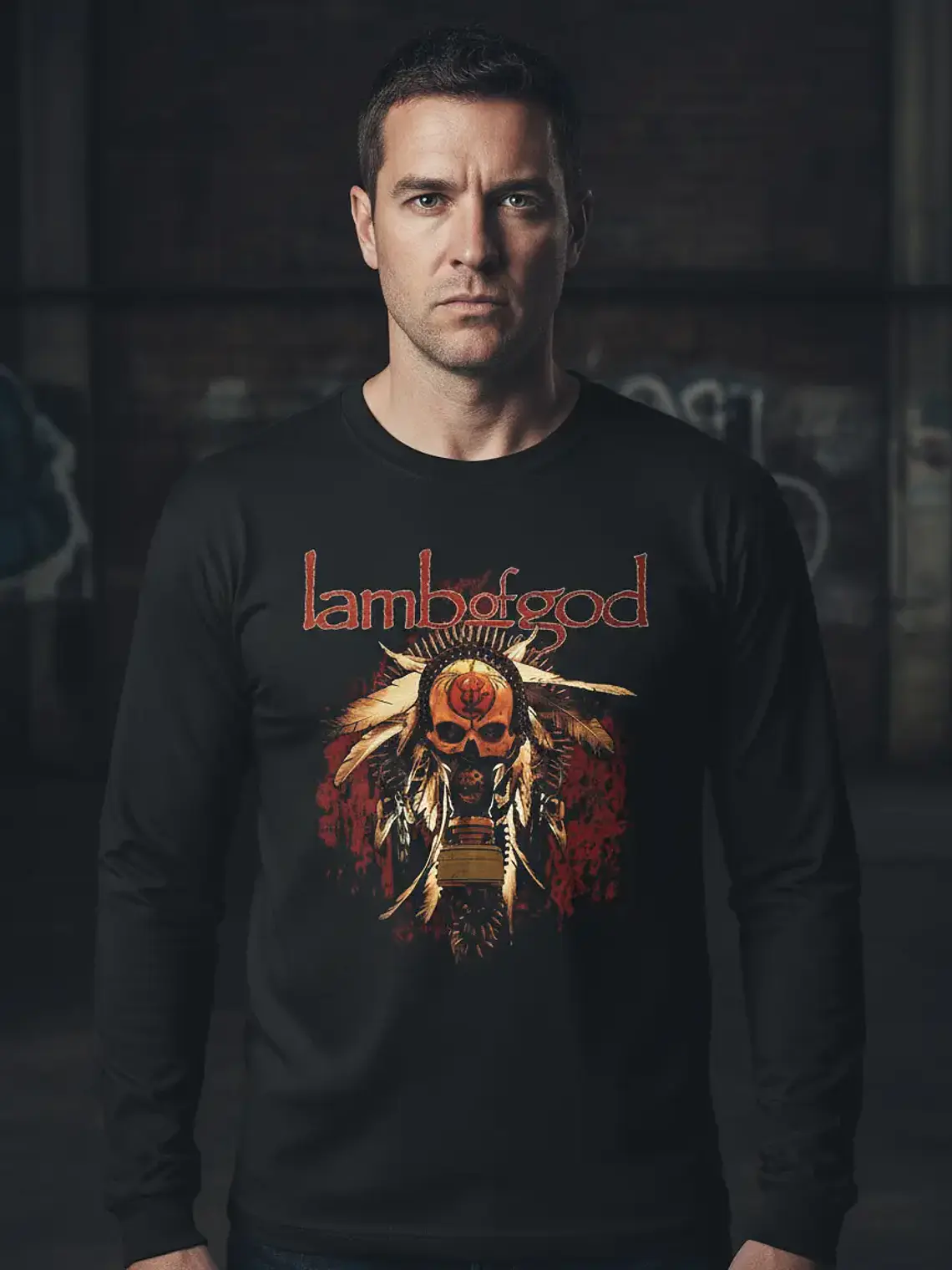 Polera Manga Larga Lamb Of God - Ver 06 - Vale Gamess 1