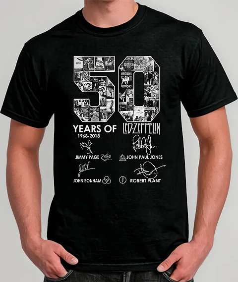 Polera Led Zeppelin - Ver 18 - 50 Years Aniversary