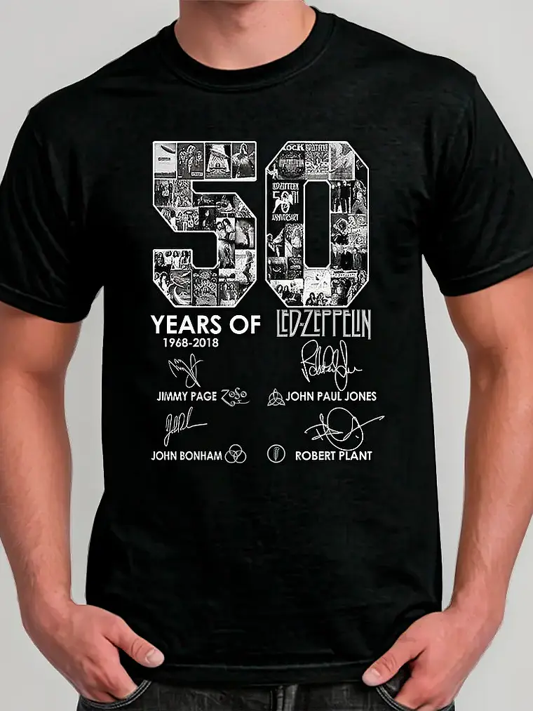 Polera Led Zeppelin - Ver 18 - 50 Years Aniversary 1
