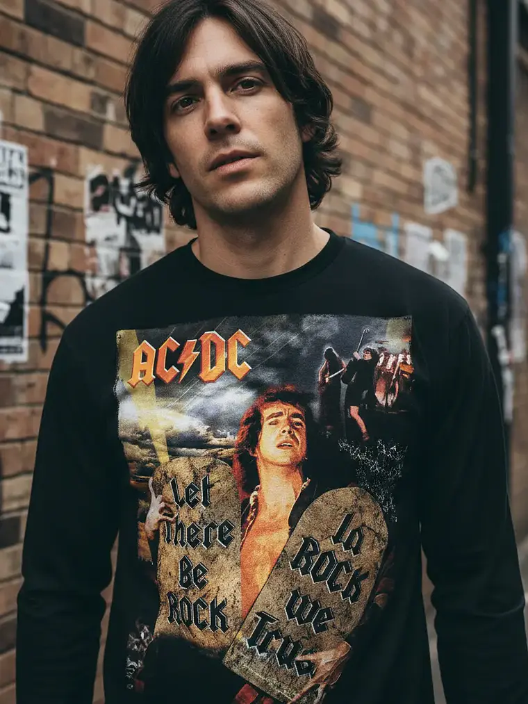 Polera Manga Larga Acdc - Ver 12 - Let There Be Rock 1
