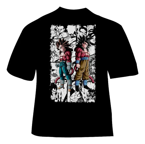 Polera Dragon Ball Gt - Ver 04 - Goku Y Vegeta Fase 4