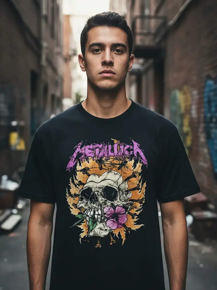 Polera Metallica - Ver 49 - Calavera 1