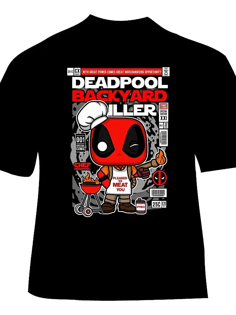 Polera Deadpool - Ver 04 - Chef Deadpool 1