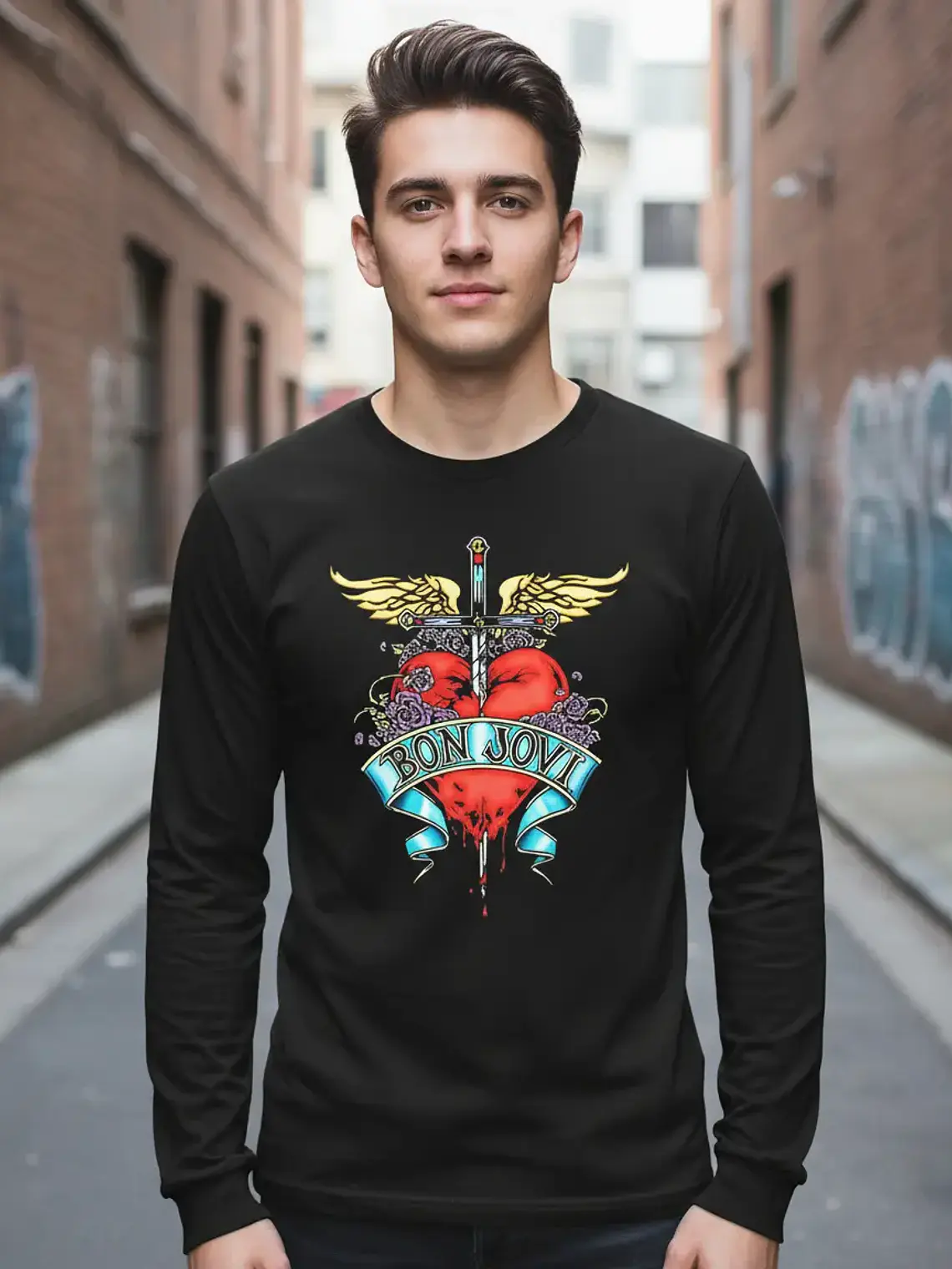 Polera Manga Larga Bon Jovi - Ver 03 - Greatest Hits 1