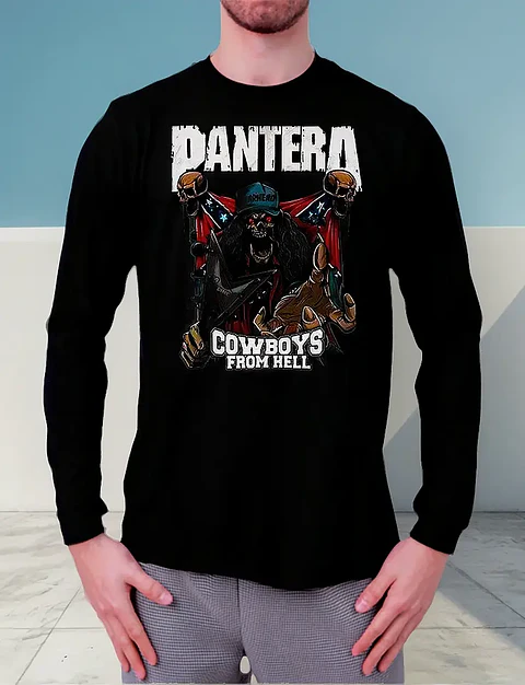 Polera Manga Larga Pantera - Ver 02 - Cowboys From Hell
