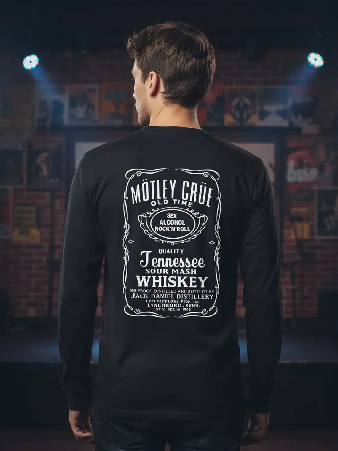 Polera Manga Larga Motley Crue - Ver 21 - Whiskey 1