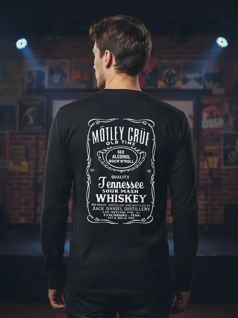 Polera Manga Larga Motley Crue - Ver 21 - Whiskey 1