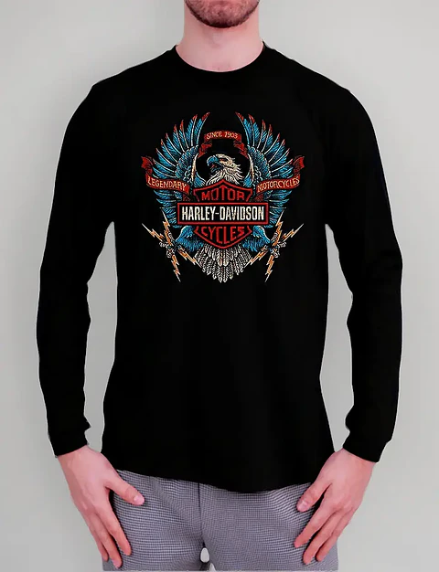 Polera Manga Larga Harley Davidson - Ver 08 - Vale Gamess