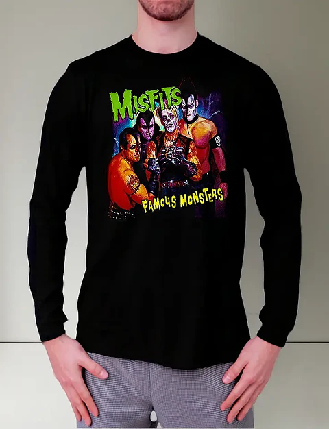 Polera Manga Larga Misfits - Ver 02 - Famous Monsters
