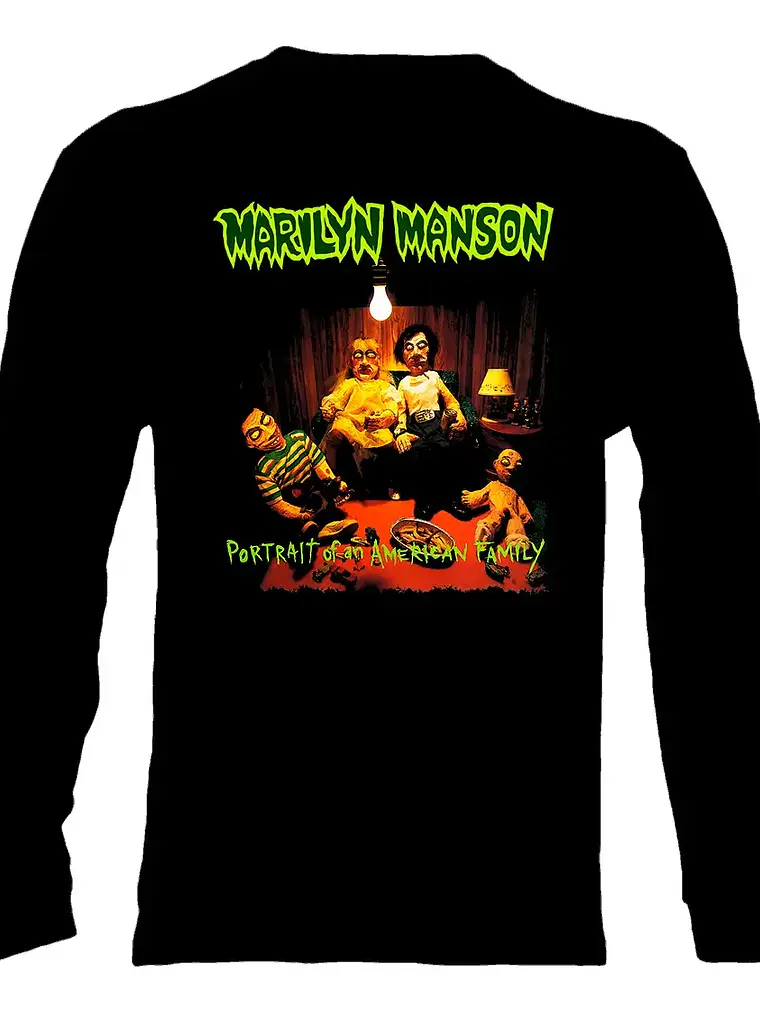 Polera Manga Larga Marilyn Manson - Ver 10 - Portrait Of An 1