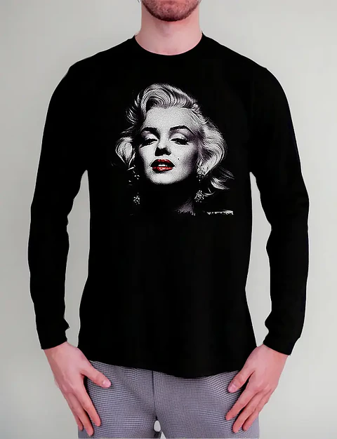 Polera Manga Larga Marilyn Monroe - Ver 01 - Vale Gamess
