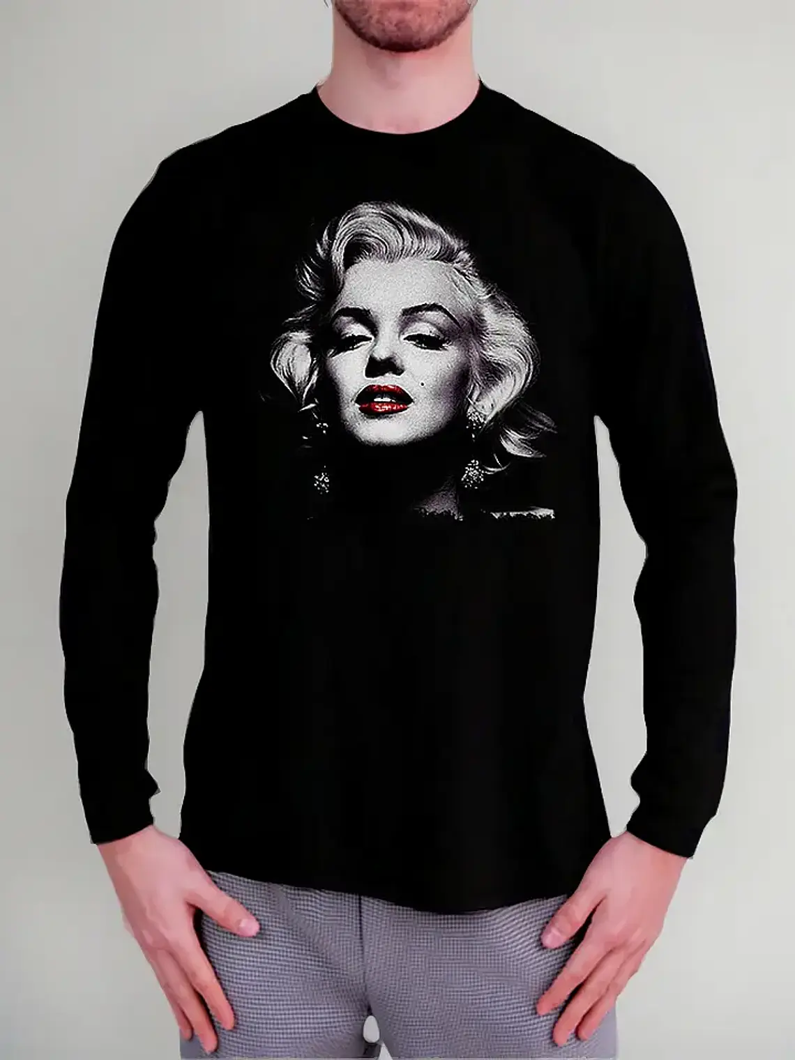 Polera Manga Larga Marilyn Monroe - Ver 01 - Vale Gamess 1