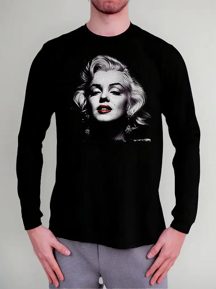 Polera Manga Larga Marilyn Monroe - Ver 01 - Vale Gamess 1