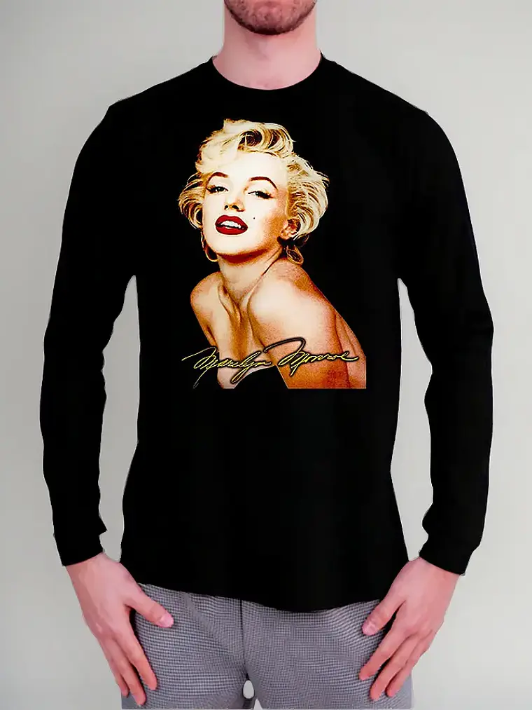 Polera Manga Larga Marilyn Monroe - Ver 02 - Vale Gamess 1