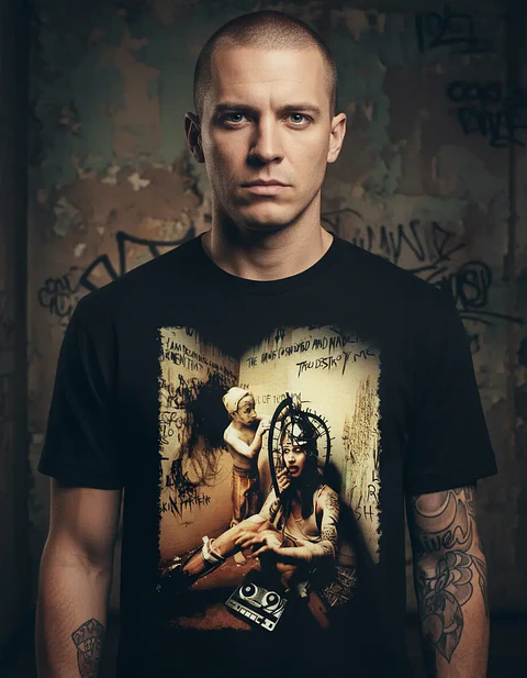 Polera Marilyn Manson - Ver 13 - Vale Gamess