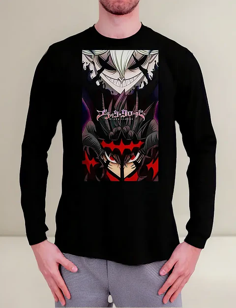 Polera Manga Larga Black Clover - Ver 02 - Vale Gamess