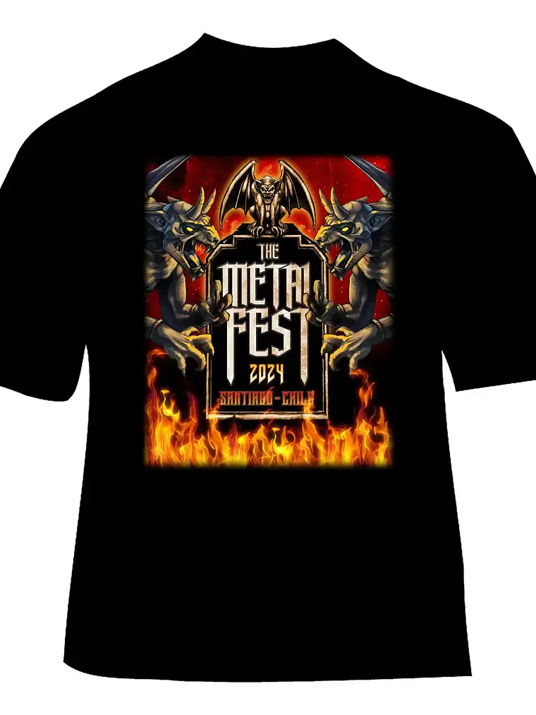 Polera Metal Fest 2024 - Ver 01 - Estampado Simple 1