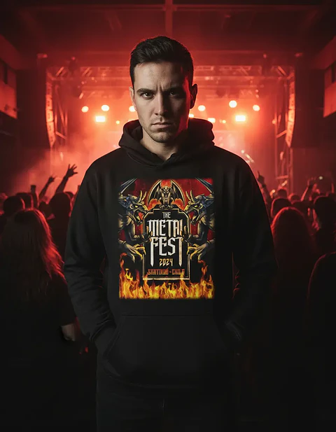 Poleron Metal Fest 2024 - Estampado Doble - Ambos Dias