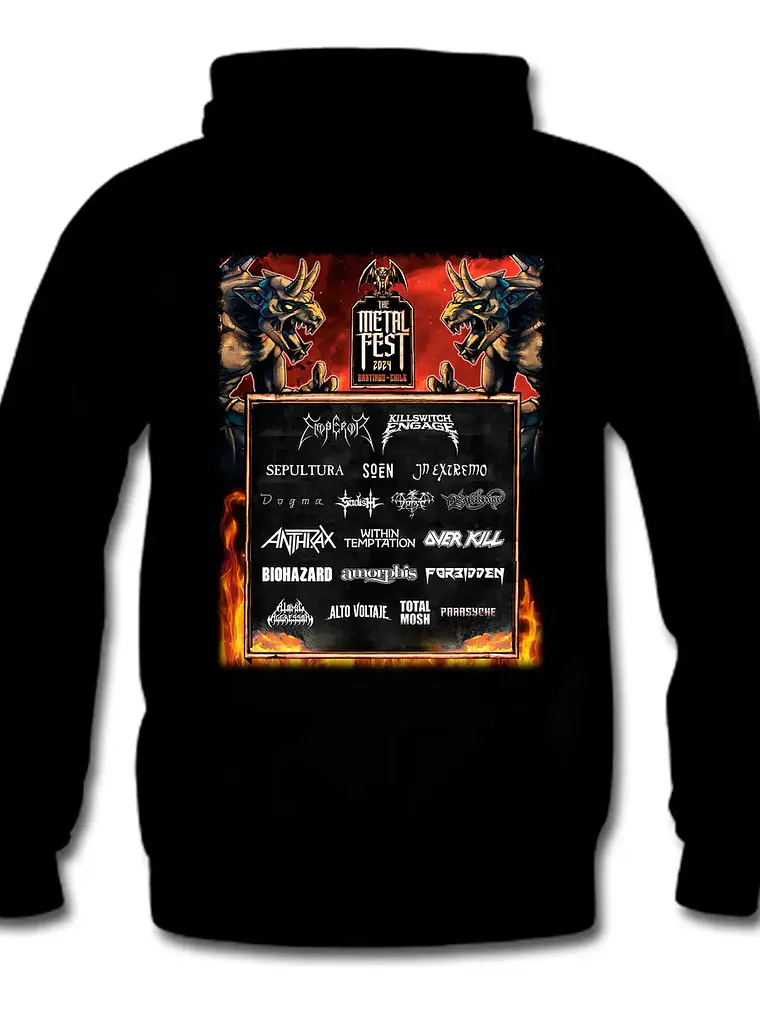 Poleron Metal Fest 2024 - Estampado Doble - Ambos Dias 2