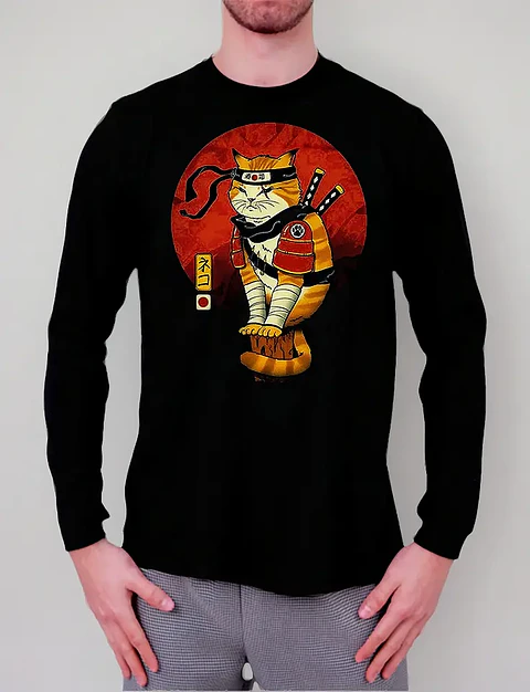 Polera Manga Larga Gato - Ver 06 - Michi - Vale Gamess