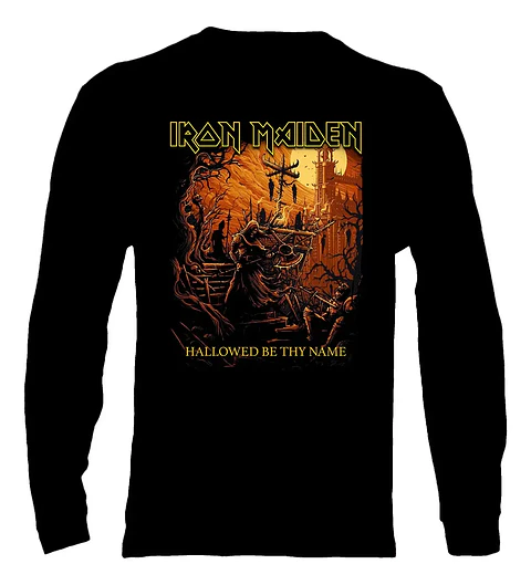 Polera Manga Larga Iron Maiden - Ver 162 - Hallowed Be Thy Name